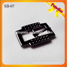 SB07 Custom schwarze kleine Pin Schuhschnalle doppelte Seiten Metall Dornschließe für Gürtel